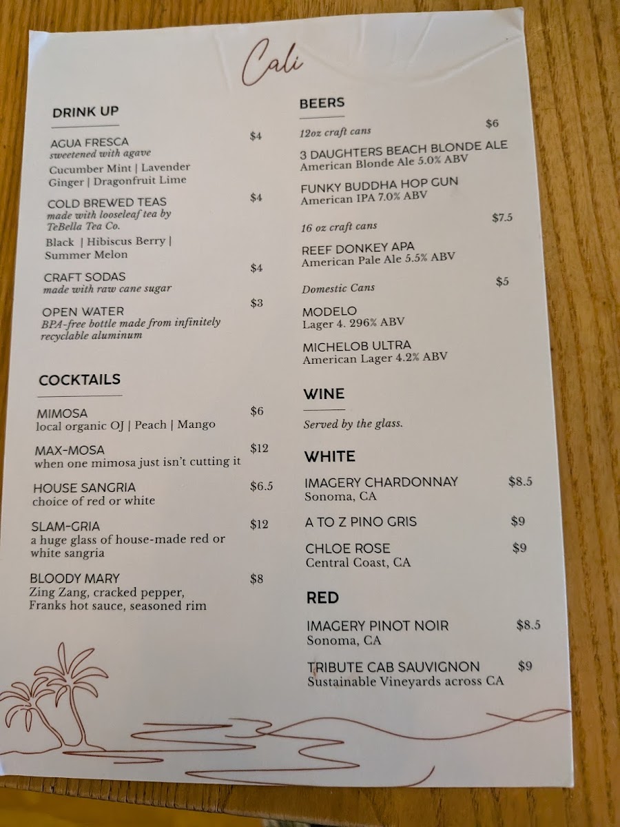 CALI - St. Pete Menu - Image 3